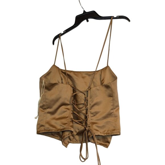 Vintage Jordan Tan Embroidered Corset Top & Skirt Set With Adjustable Straps & L - Picture 4 of 15